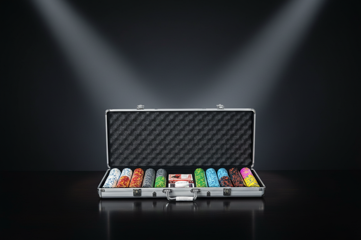 סט ציפים פוקר צבעוני סטודיו