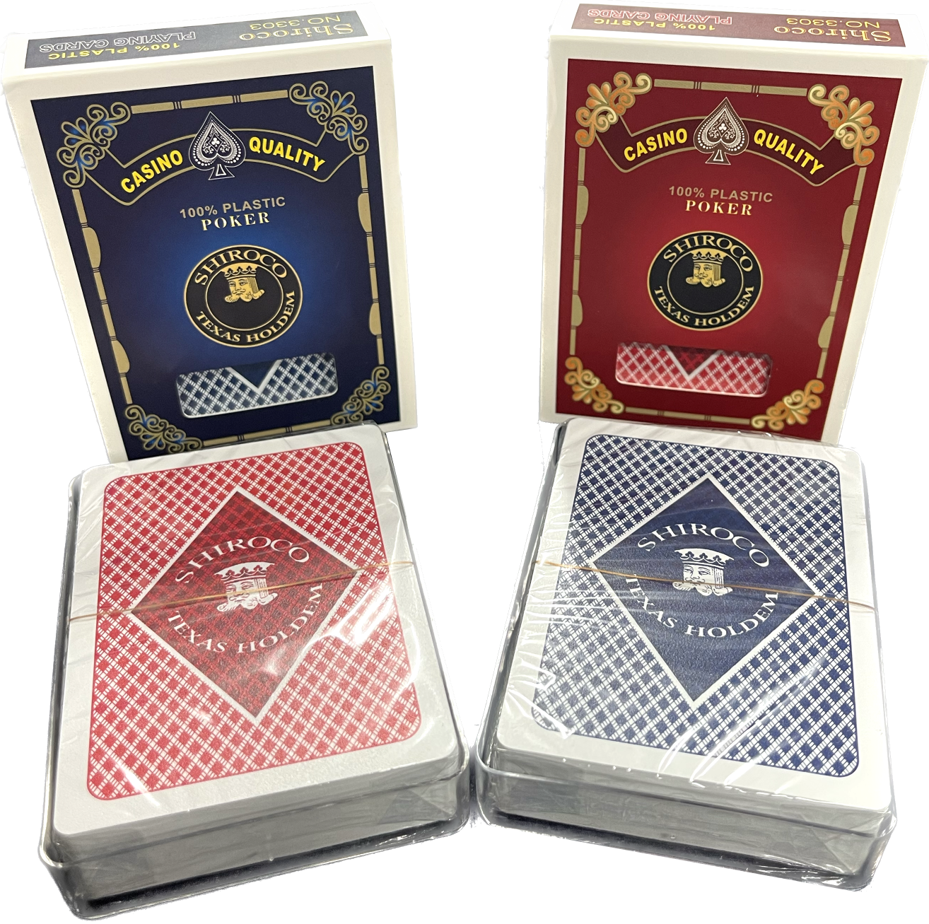 Cartes de poker 100% plastique dans une boîte (à l'unité)