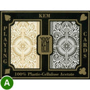 Cartes à jouer KEM ARROW en plastique noir pour Poker 21