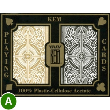קלפים KEM פלסטיק שחור ARROW לפוקר 21