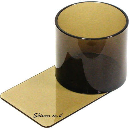 Support en verre avec pied pour table à cartes