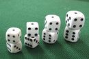 White dice for backgammon games (10 pieces)