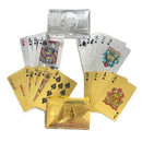 Cartes en plastique or et argent pour le bridge rummy (paire)