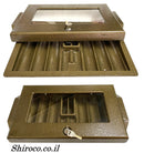 Plateau à jetons de haute qualité avec serrure et fenêtre pour tables de jeu