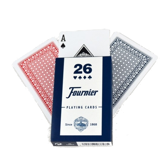26 cartes de placage FOURNIER, carton laminé de haute qualité (unité)